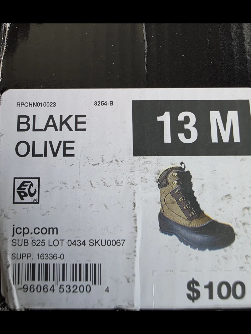 Weatherproof Men's Blake Waterproof Insulated Flat Heel Winter Boots Olive Sz 13